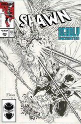 SPAWN #298 C B&W Todd MCFARLANE Amazing Spider-Man 298 Homage Variant (06/26/2019) IMAGE (ONLINE ORDER ONLY)