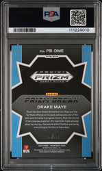 Graded 2024 Panini Prizm Draft Picks Drake Maye #PBDME Prizm Break Blue Ice /99 Rookie RC Football Card PSA 10 Gem Mint