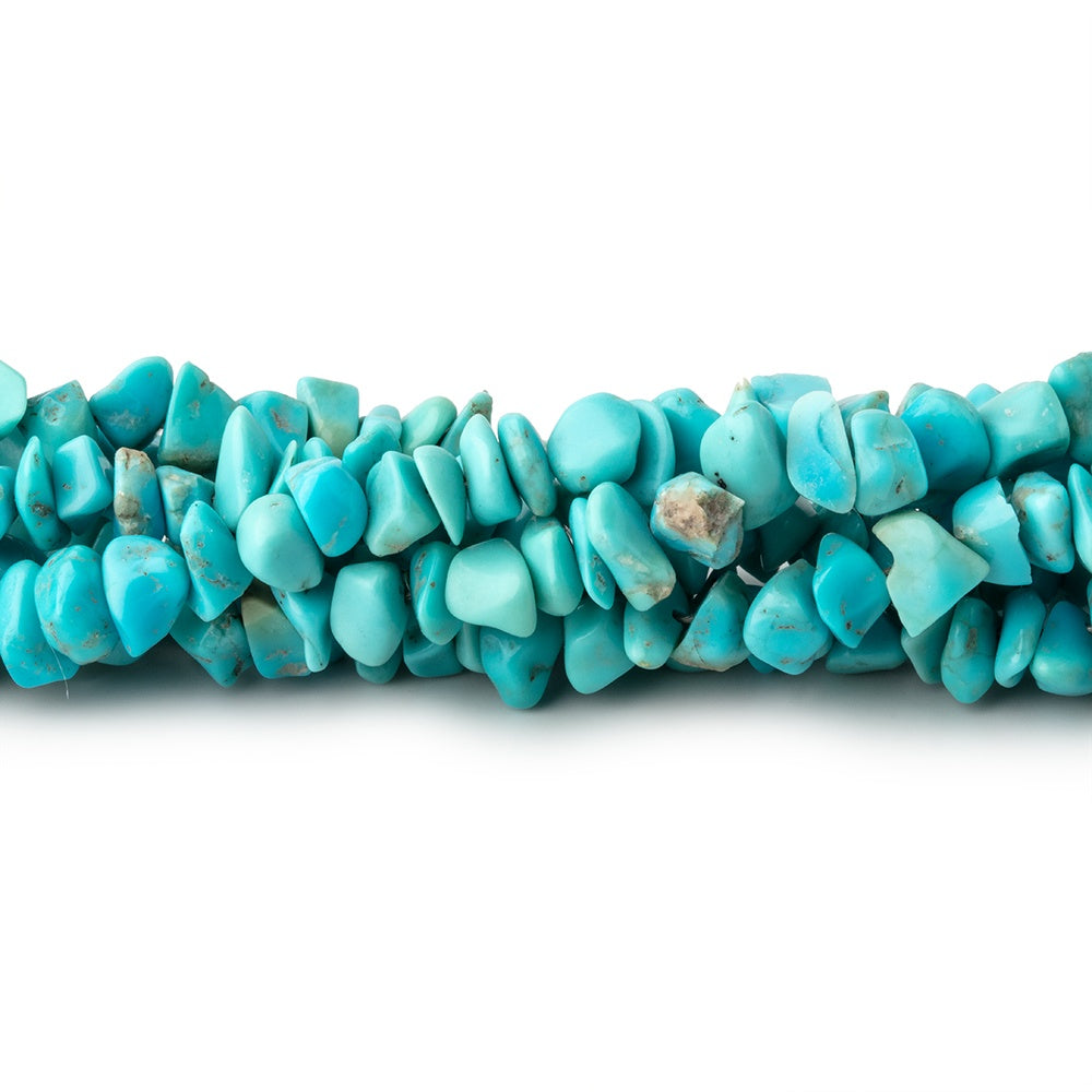 3-5mm Persian Turquoise plain nugget chip beads 14 inch 170 pieces (ONLINE ORDER ONLY)