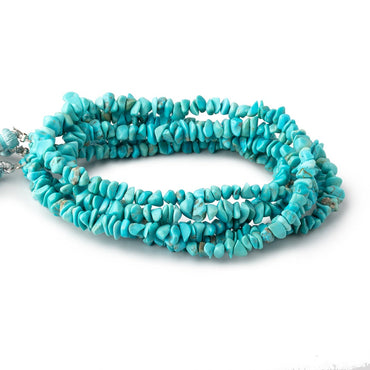 3-5mm Persian Turquoise plain nugget chip beads 14 inch 170 pieces (ONLINE ORDER ONLY)