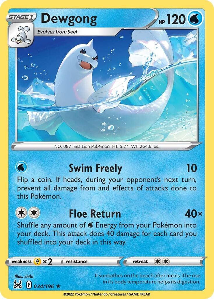 Dewgong (034/196) [Sword & Shield: Lost Origin] (Online Only)