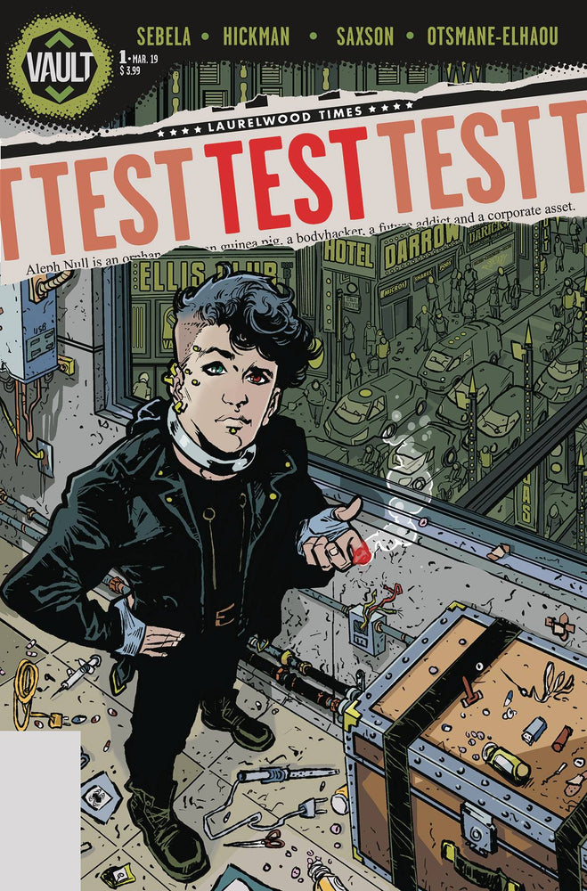 TEST #1 B Nathan Gooden Transmetropolitan Homage Variant (MR) (06/26/2019) VAULT (ONLINE ORDER ONLY)