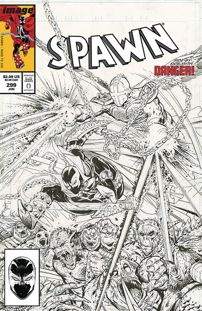 SPAWN #299 C B&W Todd MCFARLANE Variant Amazing Spider-Man 299 Homage (07/31/2019) IMAGE (ONLINE ORDER ONLY)