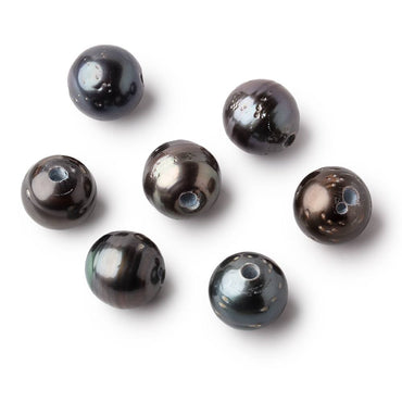 11.5-12mm Peacock Tahitian 2.5mm Large Hole Saltwater Focal Beads 1 piece (ONLINE ORDER ONLY)
