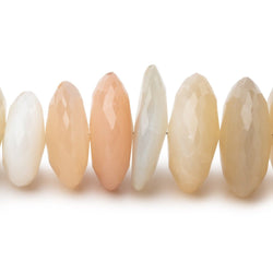 11.5-19mm Multi Color Moonstone German Faceted Rondelles 16 inch 76 Beads (ONLINE ORDER ONLY)