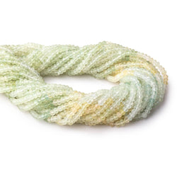 3.5mm Prehnite Faceted Rondelle Beads 14 inch 122 Pieces (ONLINE ORDER ONLY)