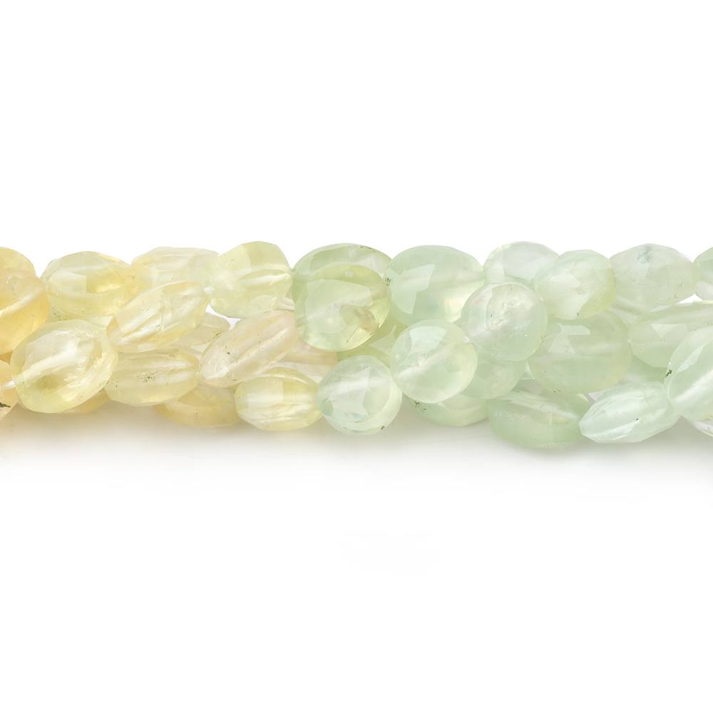 7-9mm Shaded Prehnite Faceted Oval Beads 14.5 inch  42 pieces (ONLINE ORDER ONLY)