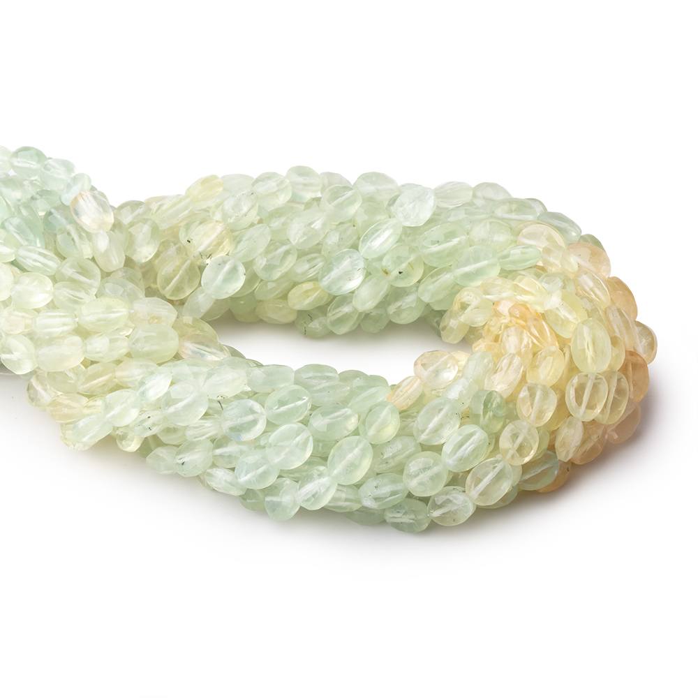 7-9mm Shaded Prehnite Faceted Oval Beads 14.5 inch  42 pieces (ONLINE ORDER ONLY)
