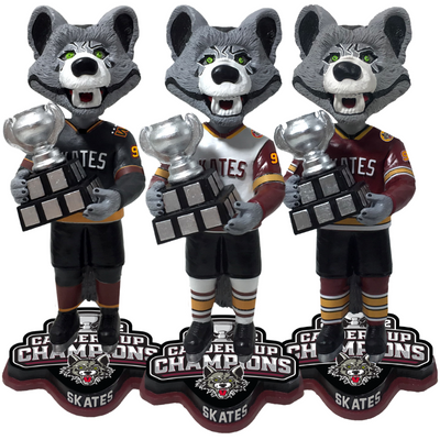Skates Chicago Wolves Mascot 2022 Calder Cup Champions Bobblehead (ONLINE ORDER ONLY)