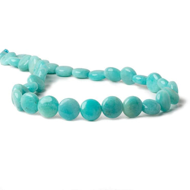 11.5mm Amazonite plain coin beads 16 inch 35 pieces AA (ONLINE ORDER ONLY)