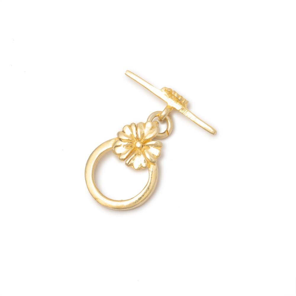 11.5mm Vermeil Flower Toggle 1 piece (ONLINE ORDER ONLY)