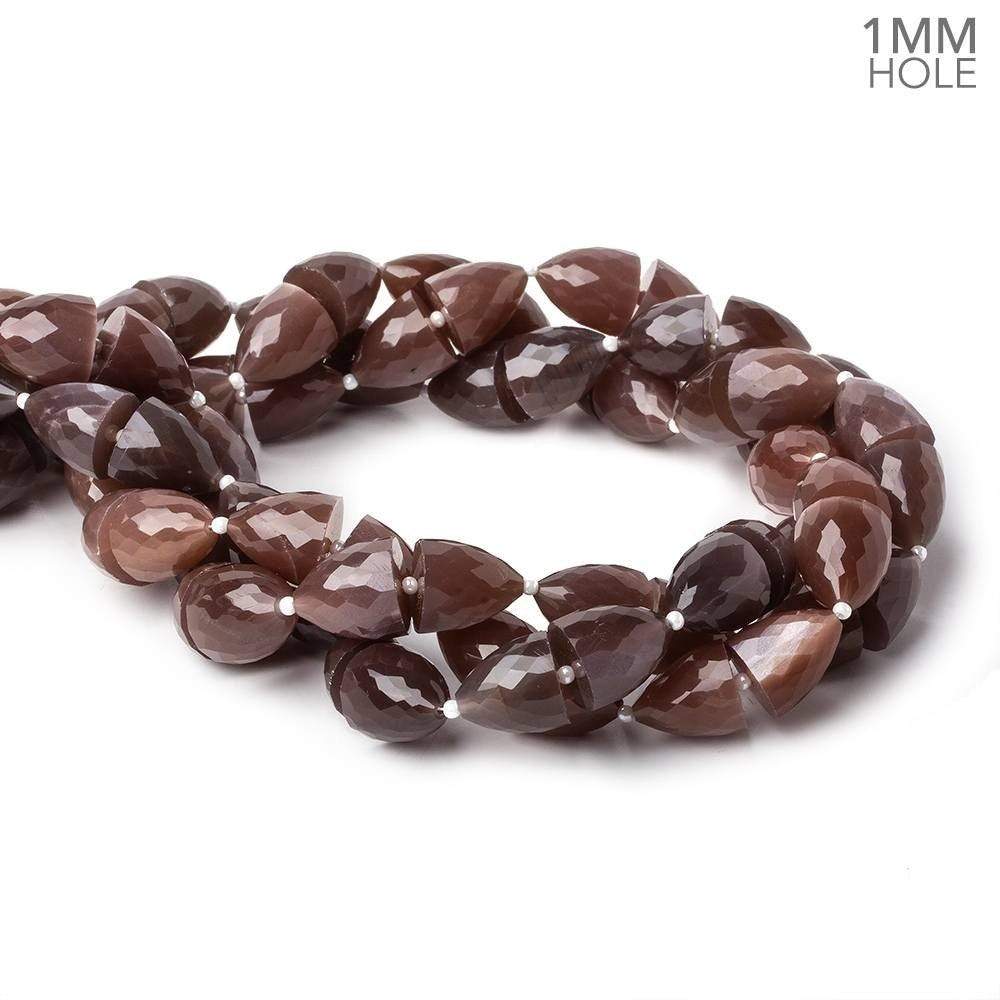 Chocolate Moonstone Faceted Cones 30 beads 15.5 inch AA (ONLINE ORDER ONLY)
