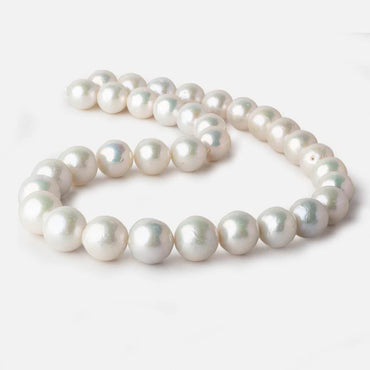 11.5x12-14.5x15mm White Near Round Freshwater Pearl 17 inch 34 pieces A (ONLINE ORDER ONLY)