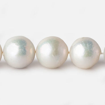 11.5x12-14.5x15mm White Near Round Freshwater Pearl 17 inch 34 pieces A (ONLINE ORDER ONLY)