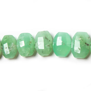 11.5x9.5-12.5x9.5mm Chrysoprase side drilled Faceted Cushions 6 inch 15 Beads (ONLINE ORDER ONLY)