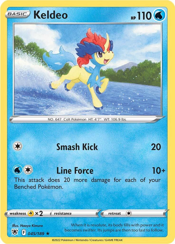 Keldeo (045/189) (Theme Deck Exclusive) [Sword & Shield: Astral Radiance] (Online Only)