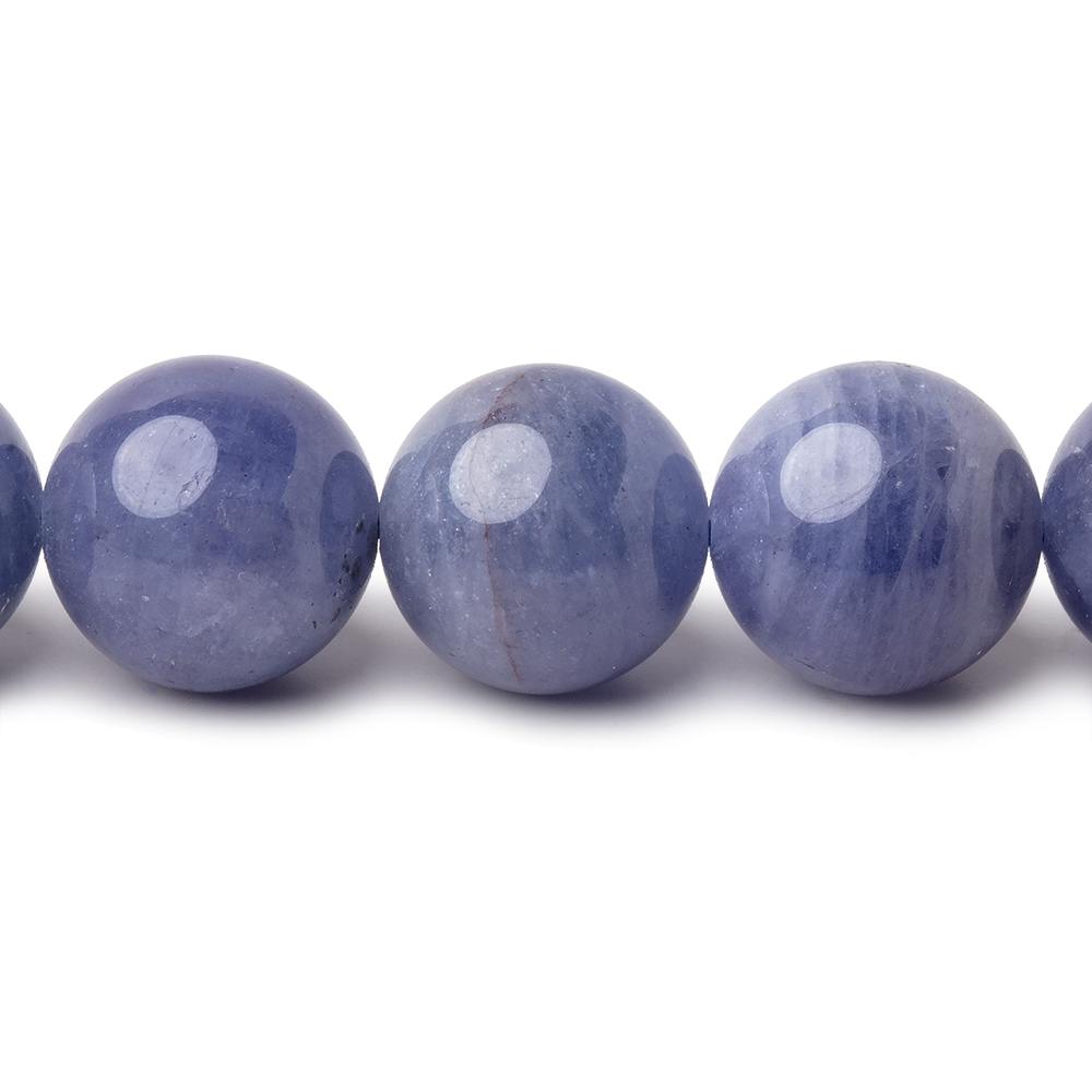 11.7mm Tanzanite Plain Round Beads 15 inch 33 pieces AA (ONLINE ORDER ONLY)