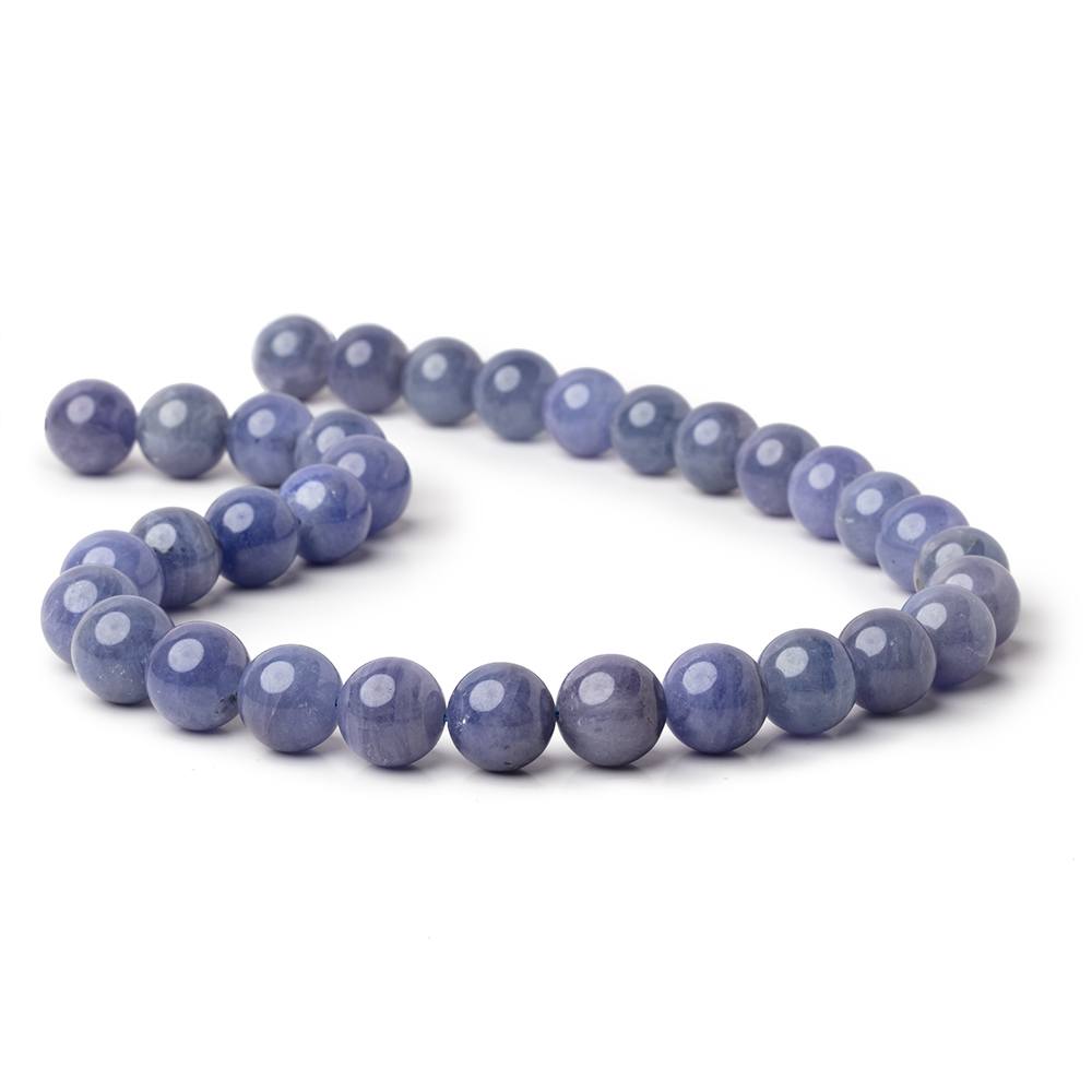 11.7mm Tanzanite Plain Round Beads 15 inch 33 pieces AA (ONLINE ORDER ONLY)