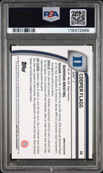Graded 2024 Topps Bowman Chrome U Cooper Flagg #16 Green Shimmer Rookie RC Basketball Card PSA 10 Gem Mint