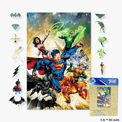 Justice League Heroes Wooden Jigsaw Puzzle (Online Order Only)