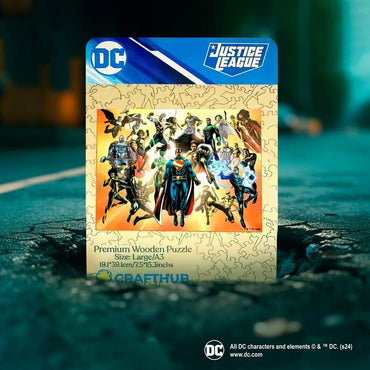 Justice League Super-Hero Wooden Jigsaw Puzzle (Online Order Only)