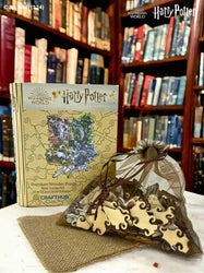 Harry Potter - Hogwarts Crests - Utilitarian Romance Wooden Jigsaw Puzzle (Online Order Only)