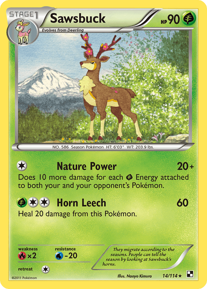Sawsbuck (14/114) [Black & White: Base Set] (Online Only)