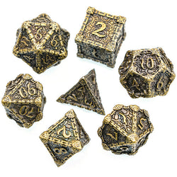 Gold Barrel Metal Dice（Dagger of Venom）7-Dice Udixi RPG (Online Only)