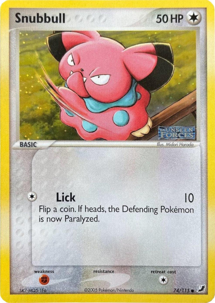Snubbull (74/115) (Stamped) [EX: Unseen Forces] (Online Only)