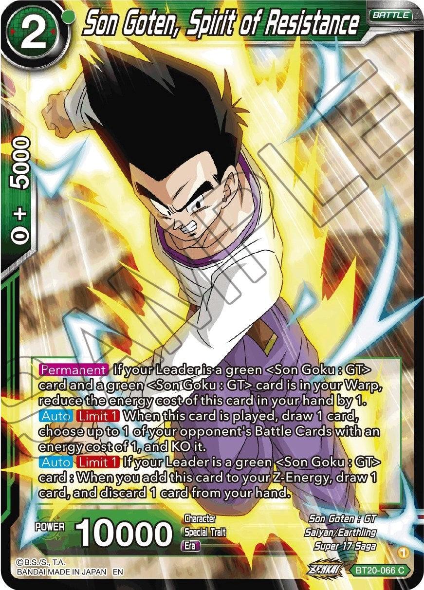 Son Goten, Spirit of Resistance (BT20-066) [Power Absorbed] (ONLINE ORDER ONLY)