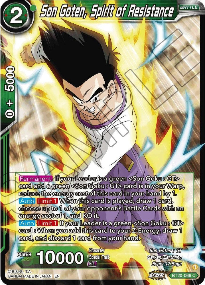 Son Goten, Spirit of Resistance (BT20-066) [Power Absorbed] (ONLINE ORDER ONLY)