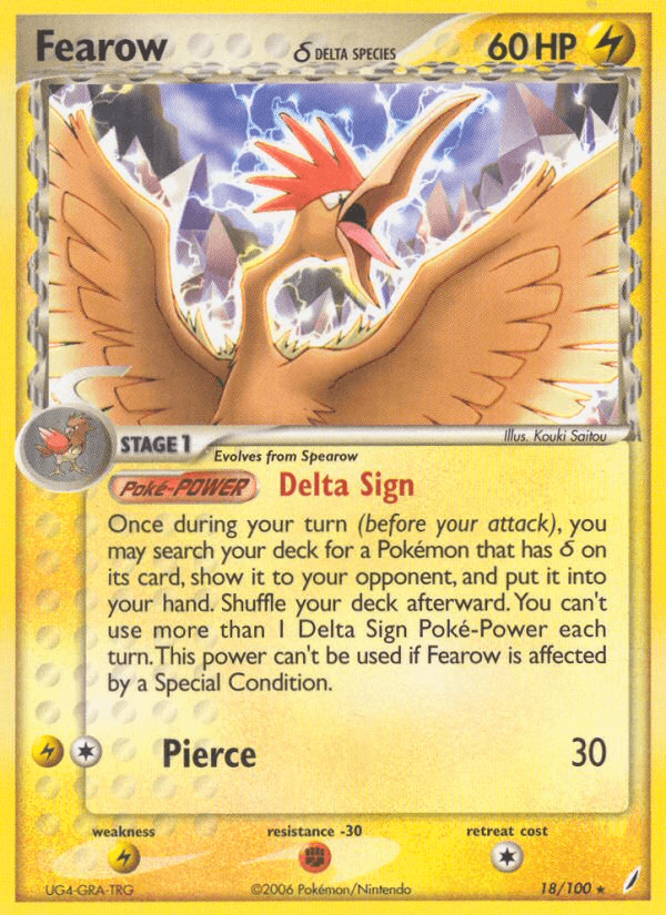 Fearow (18/100) (Delta Species) [EX: Crystal Guardians] (Online Only)