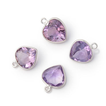 11m Sterling Silver Bezel Amethyst Pavilion Faceted Heart 1 Pendant (ONLINE ORDER ONLY)