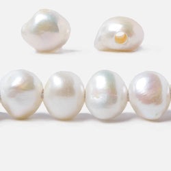 11mm-12.5mm Cream Baroque 2.5mm large hole Pearl 10 pcs (ONLINE ORDER ONLY)