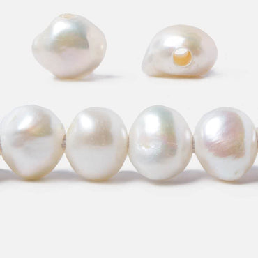 11mm-12.5mm Cream Baroque 2.5mm large hole Pearl 10 pcs (ONLINE ORDER ONLY)
