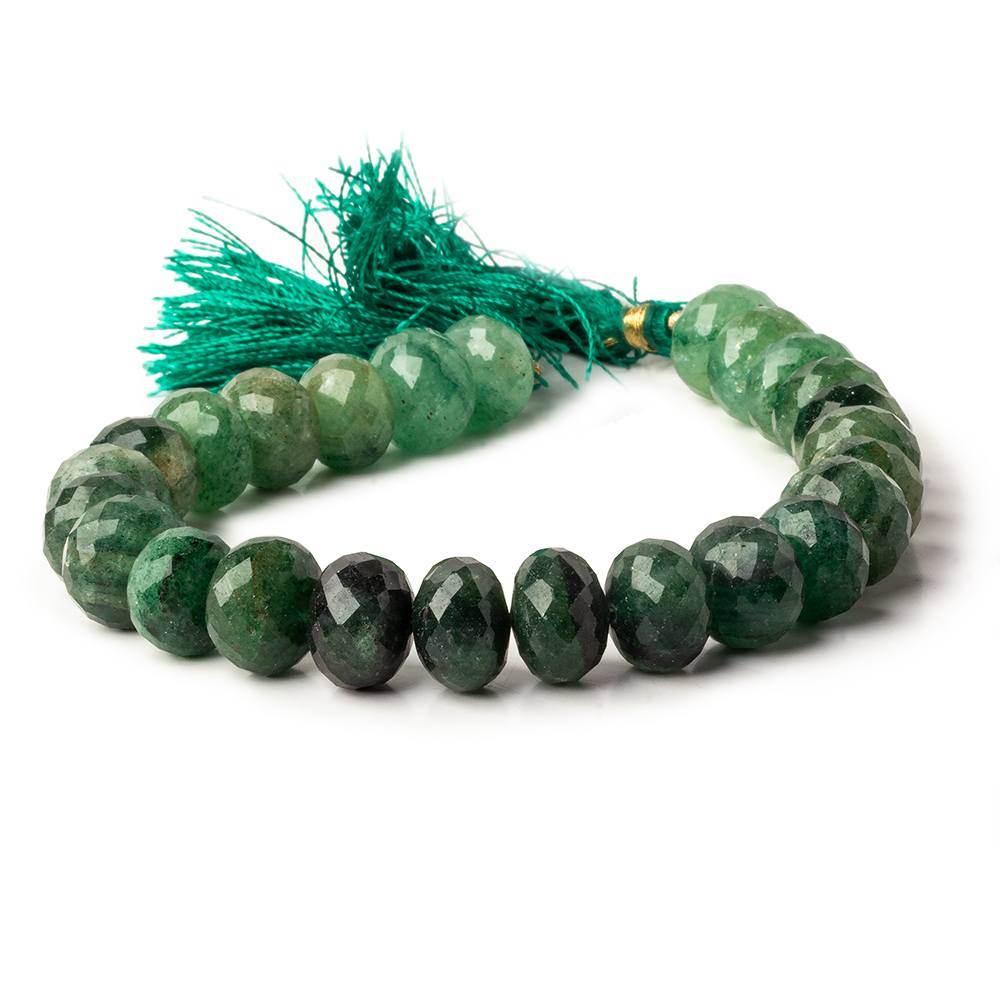 13mm Aventurine Faceted Rondelle Beads 8 inch 23 pieces (ONLINE ORDER ONLY)