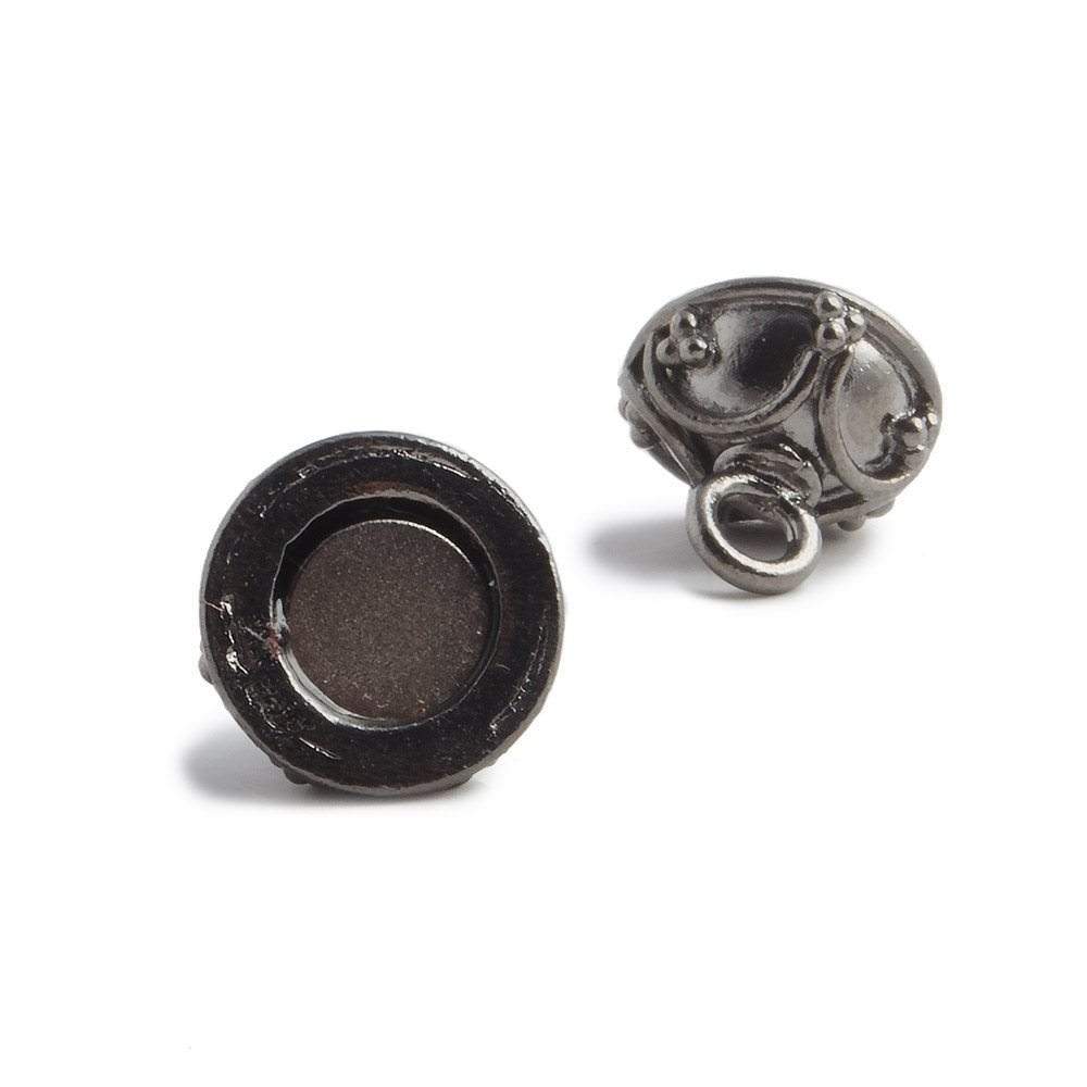 11mm Black Gold plated Copper Magnetic Clasp Roman Arch 1 piece (ONLINE ORDER ONLY)