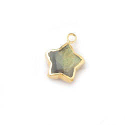 12-13mm Gold Leafed Labradorite Faceted Star Focal Pendant 1 piece (ONLINE ORDER ONLY)