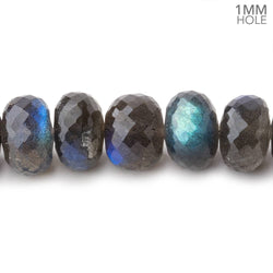 8mm Labradorite Faceted Rondelle Beads 8.5 inch 43 pieces AAA 1mm Hole (ONLINE ORDER ONLY)