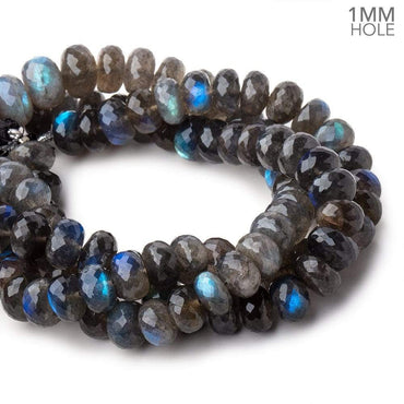 8mm Labradorite Faceted Rondelle Beads 8.5 inch 43 pieces AAA 1mm Hole (ONLINE ORDER ONLY)