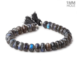 8mm Labradorite Faceted Rondelle Beads 8.5 inch 43 pieces AAA 1mm Hole (ONLINE ORDER ONLY)