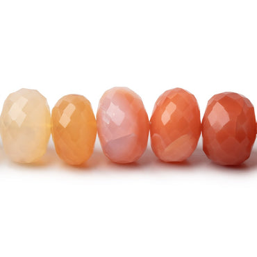 11mm Mexican Fire Opal Faceted Rondelle Beads 16 inch 54 pieces (ONLINE ORDER ONLY)