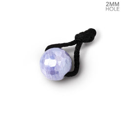 11mm Mystic Purple Moonstone 2mm Large Hole Faceted Round Bead Focal 1 piece (ONLINE ORDER ONLY)