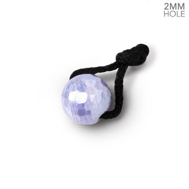 11mm Mystic Purple Moonstone 2mm Large Hole Faceted Round Bead Focal 1 piece (ONLINE ORDER ONLY)
