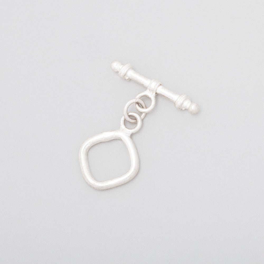 11mm Sterling Silver Toggle Plain Diamond Design 1 piece (ONLINE ORDER ONLY)