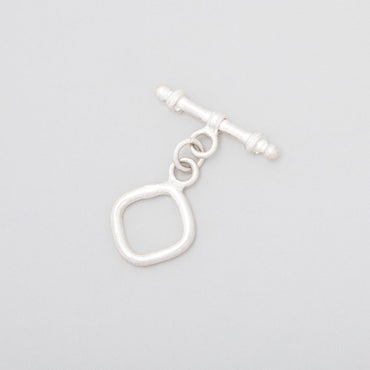 11mm Sterling Silver Toggle Plain Diamond Design 1 piece (ONLINE ORDER ONLY)