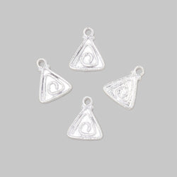 11mm Swirl Triangle Pendant Charm Set of 4 pieces (ONLINE ORDER ONLY)