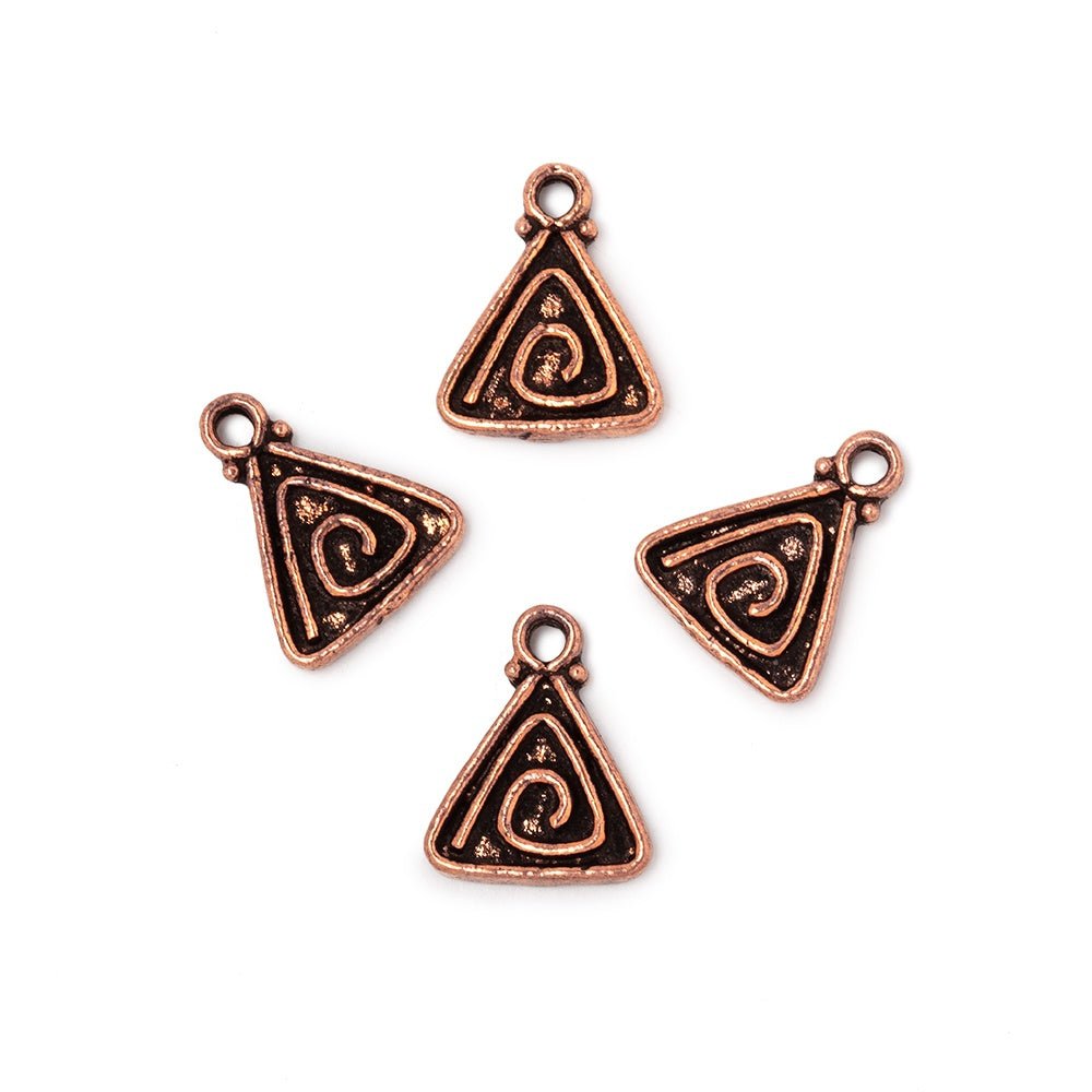 11mm Swirl Triangle Pendant Charm Set of 4 pieces (ONLINE ORDER ONLY)