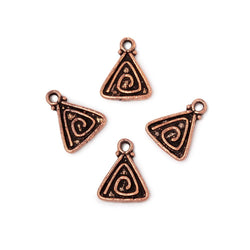 11mm Swirl Triangle Pendant Charm Set of 4 pieces (ONLINE ORDER ONLY)