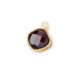 11mm Vermeil Bezel Garnet Faceted Pillow Pendant 1 piece (ONLINE ORDER ONLY)